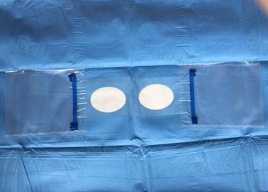 Eye Ophthalmic Sterile Disposable Surgical Drapes Alcohol Resistant With Two Holes And Pouch