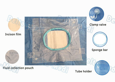 Disposable Surgical C - Section Packs, Obstetric pack integrated Fluid Collection Bag with Cable Holder