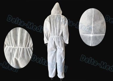 SMS Disposable Protective Clothing , Food Industry Disposable Waterproof Coveralls