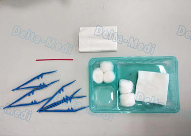 Delta Disposable Surgical Kits , Surgical Wound Dressing Pack With Yellow Bag Cotton Ball