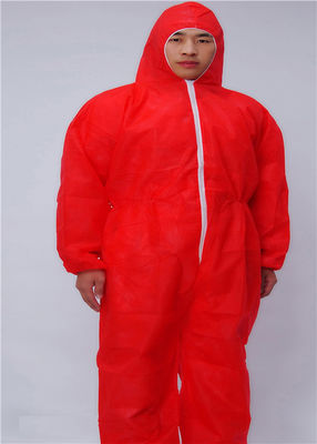 Zip Front SMS Disposable Protective Apparel With Hood Boots