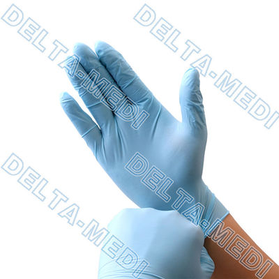 White Non Sterile Powdered Nitrile Examination Gloves
