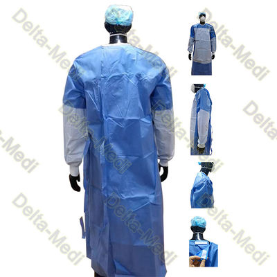 Non Woven Disposable Sterile Surgical Gowns Reinforced At Sleeves And Chest