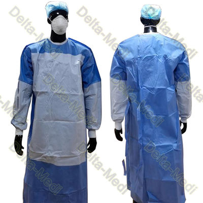Non Woven Disposable Sterile Surgical Gowns Reinforced At Sleeves And Chest