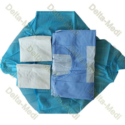 SMS 45g Reinforced Disposable Medical Clothing With Hand Towel And Wrap