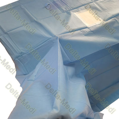 Thyroid Disposable Surgical Drapes With Square Fenestration And Tube Holders