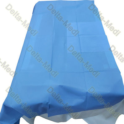 Thyroid Disposable Surgical Drapes With Square Fenestration And Tube Holders