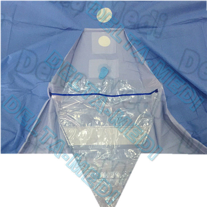 Dark Blue SBPP Disposable Sterile Surgical Drapes For Urology With Collection Bag