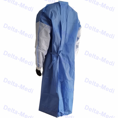 Nonwoven SMS Patient Visitor Disposable Isolation Gowns For Labotatary Food Using