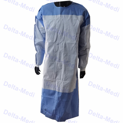 Nonwoven SMS Patient Visitor Disposable Isolation Gowns For Labotatary Food Using