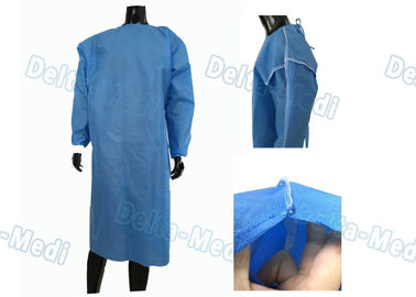 Standard Disposable Doctor Gowns , Disposable Barrier Gowns Thread Seaming