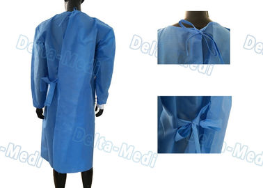 Standard Disposable Doctor Gowns , Disposable Barrier Gowns Thread Seaming