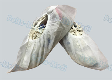 PP White Non Slip Shoe Covers , Lightweight Waterproof Protective Shoe Covers