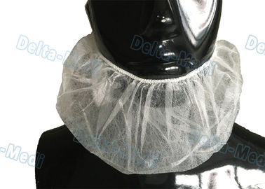 Disposable White Elastic Surgical Beard Cover , 10gsm PP Disposable Beard Net