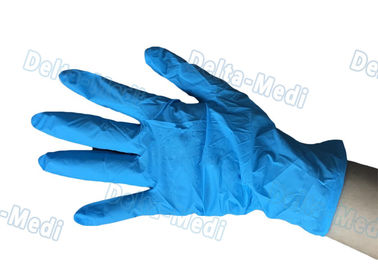 Medical Powder Free Vinyl Gloves , Blue Disposable Vinyl Gloves Wear Resistance
