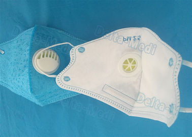 Blue Earloop N95 Dust Disposable Face Mask With Valve Anti Pollution