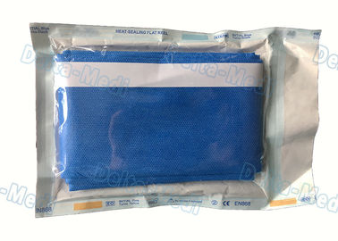 Surgical Operation Waterproof Disposable Patient Drapes Blue Color 90 x 90cm