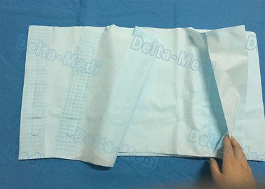 Patient Disposable Paper Bibs With Pocket , 2 Ply / 3 Ply Custom Printed Disposable Bibs