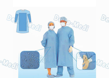 Barrier Disposable Surgical Gown , SMS Surgery Gown Alcohol Resistant With Towels