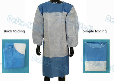 Delta Disposable Hospital Gowns , SMS Fabric Reinforced Surgical Gown Fluid Resistant at critical area