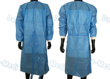 SBPP Non Woven Disposable Surgical Gown Simple 40 - 60gsm With Front Waist Belt