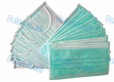 BFE99% Non Woven Disposable Face Mask green Color with inner spot earloop