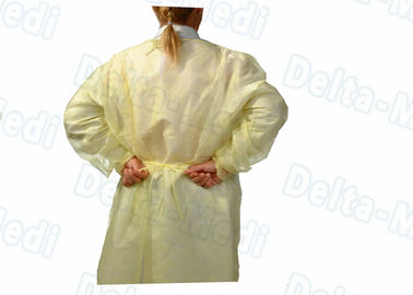 Green Color Fireproof Disposable Nonwoven  Isolation Gown, Laboratory Exam Gown
