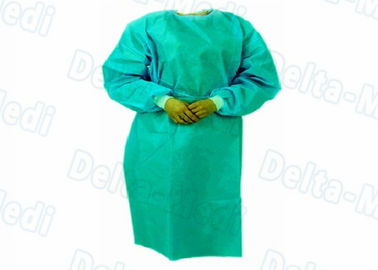 Green Color Fireproof Disposable Nonwoven  Isolation Gown, Laboratory Exam Gown