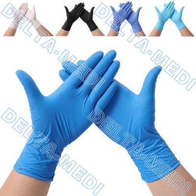 White Non Sterile Powdered Nitrile Examination Gloves