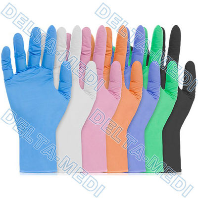 White Non Sterile Powdered Nitrile Examination Gloves