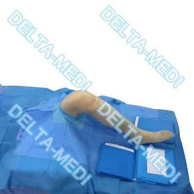 Blue PP PE Disposable Surgical Packs Around Aperture With SMF Disposable Knee Arthroscopy Pack