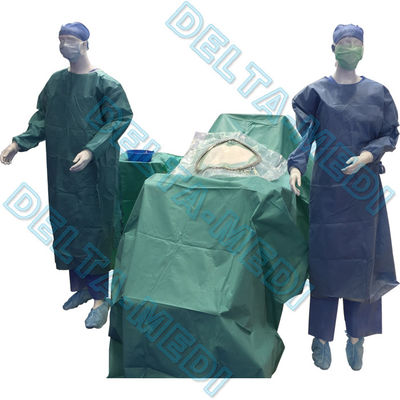 Reinforced SBPP+PE / SMS / SMMS / SMMMS / SMF 20g - 60g C-Section Caesarean custom surgical packs ETO Sterilization