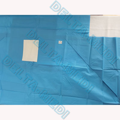 50g To 60g SBPP + PE / SMS / SMMS + SMF Disposable Sterile Surgical Urology Drape With Collection Bag