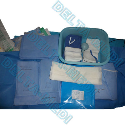 Absorbent Reinforced SP/SMS/SMMS/SMMMS  Sterile Surgical Delivery pack / Delivery Drape  with collection bag