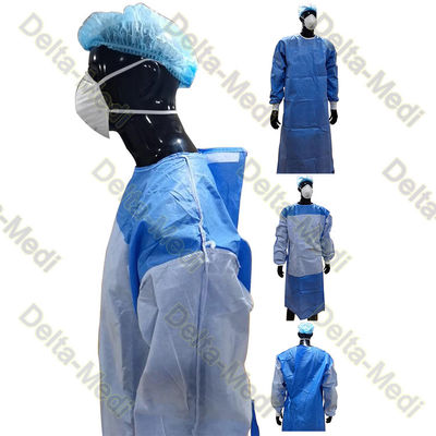 SMS 35g 40g 45g AAMI Level 3 AAMI Level 4 Surgical Gown Reinforced Gown
