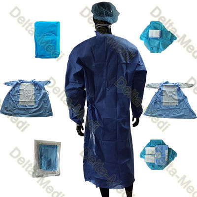 SMS 45gsm Reinforced Sterile Disposable Surgical Gown One Wrap
