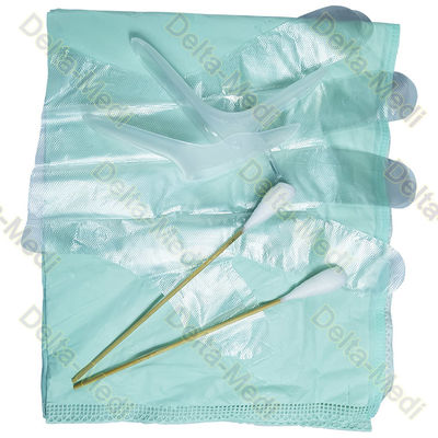 Disposable Sterile Gynecological Examination Kit with Vaginal speculum Underpad Cotton swabs Disposable PE exam gloves