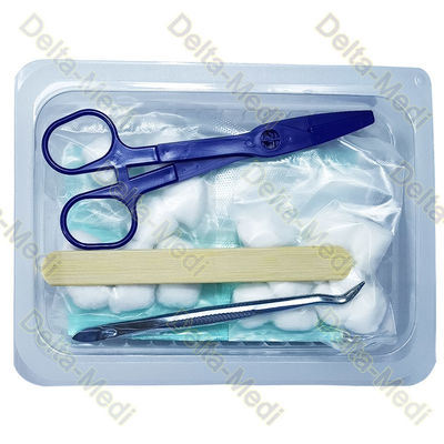 Oral Care Kit Disposable Surgical Kits With Bib Gloves Cotton Ball Tongue Depressor