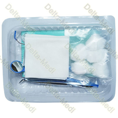 Sterile Oral Examination Kit With Utility Drape Gloves Bib Forceps Prob Mouth Speculum