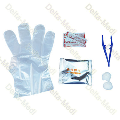 Sterile Disposable Surgical Kits Debridement Kit With Cotton Ball Forceps Gloves Band Aid