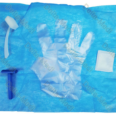 sterile Skin Preparation Pack With Knife Towel Gloves Gauze Disinfectant Brush