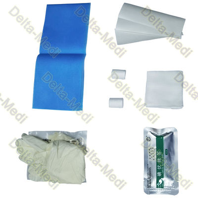 Blood Didysis Dressing Pack With Gloves Gauze Piece Cotton Swab Cotton Adhesive Tape
