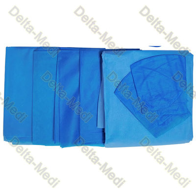Medical Disposable Surgical Kits Ward Care Kit With Drape , Gloves Cap Bed Cover