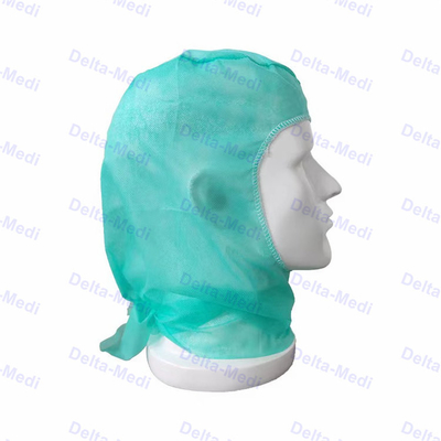 Disposable PP SMS Non Woven Astronaut Cap Head Cover Disposable Astronaut Hood Cover Non-Woven Cap with Sweatband