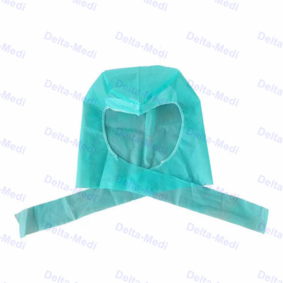 PP SMS Non Woven Disposable Astronaut Head Cover Cap Hood Cover With Sweatband