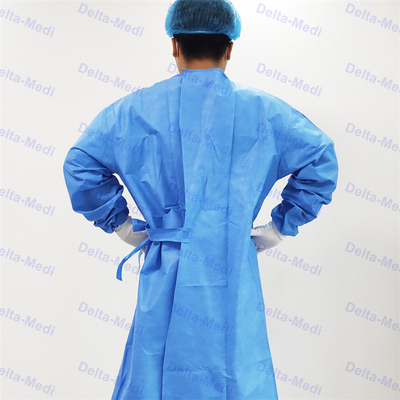 Disposable Anti Virus Visitor Clothing Waterproof Hospital Suit Knit cuff Long Sleeve Visitor surgical Gowns