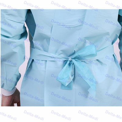 Disposable Anti Virus Visitor Clothing Waterproof Hospital Suit Knit cuff Long Sleeve Visitor surgical Gowns