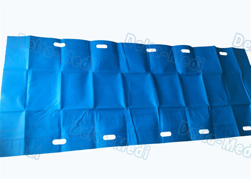 Blue Color Customized Surgical Patient Transfer Slide Sheets With Slot Holes