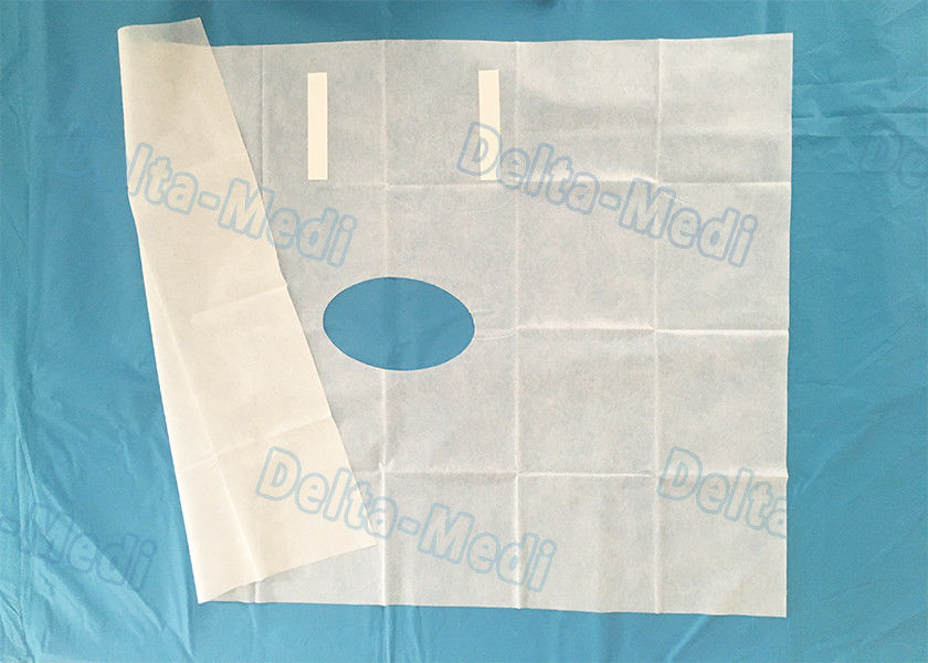 White Fenestrated Disposable Surgical Drapes Waterproof Sterile For Hospital Patient NWP Drape