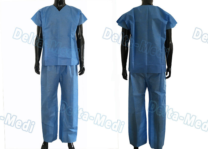 Dustproof Non Toxic Medical Scrub Suit , Breathable Surgical Scrub Suits